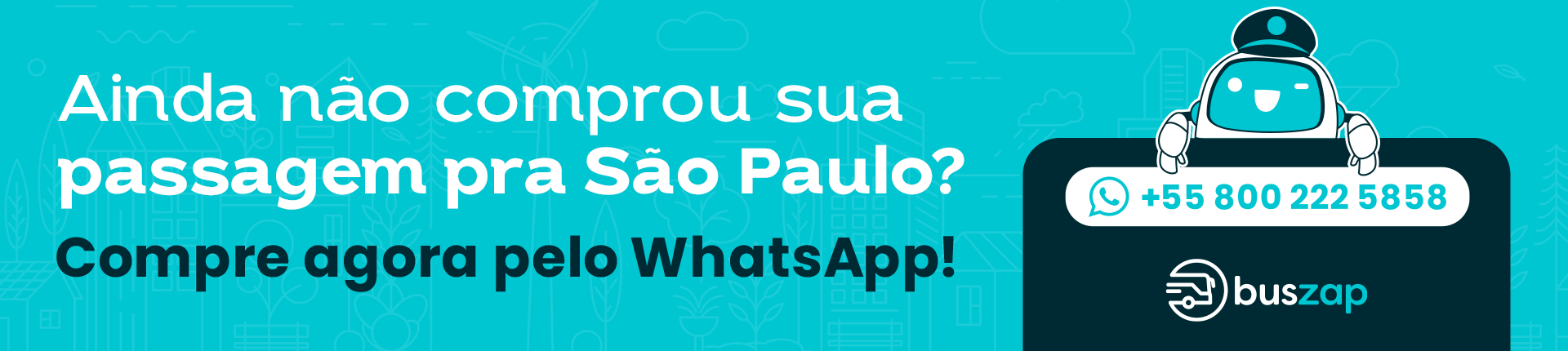 Compre sua passagem para São Paulo pelo WhatsApp